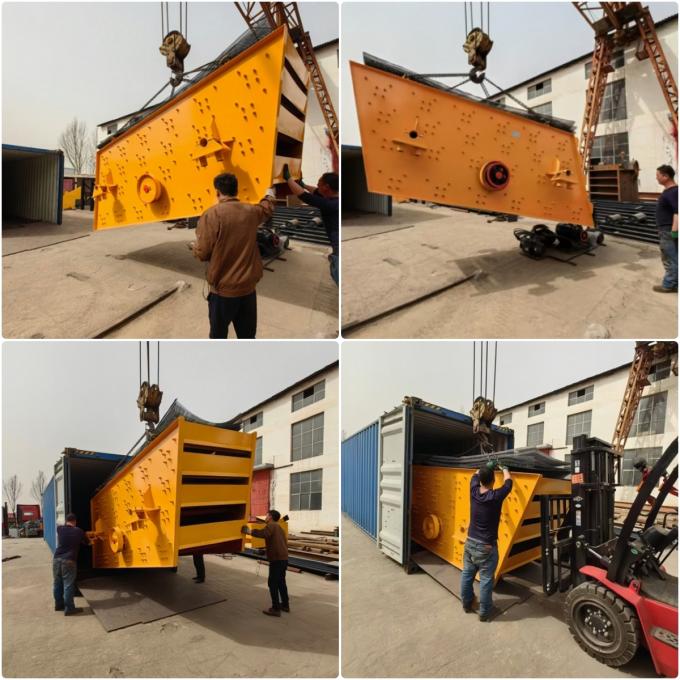Quarry Vibrating Screen Machine Motor Drived Sand Sieving Shaker ISSO9001 4