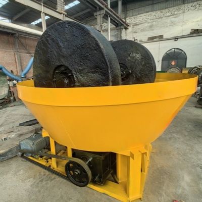 10 Bags Per Hour Double Roller Wet Pan Mills For Gold Silver Ore Stone Grinding Sorting Discharging Size Within 200 Mesh