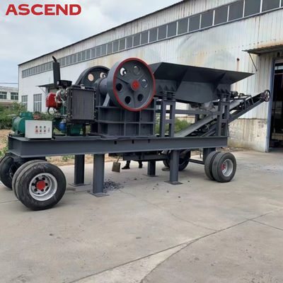 Concrete Crusher Mobile Double Roller Diesel Powered Jaw Crushing Machine For the Stone