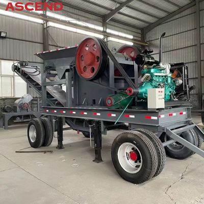 10-20tph Portable Small Mobile Mini Stone Diesel Engine Jaw Crusher Crushing Plant