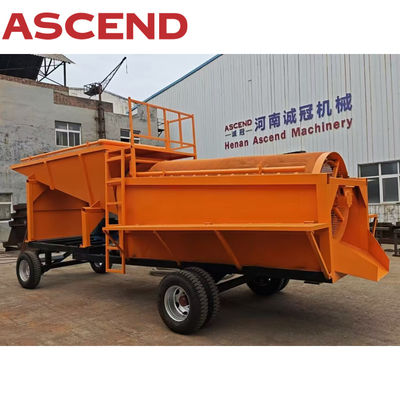 China Ascend 50 60 tons per hour capacity gold trommel washing plant for alluvial gold recovery in Austrian